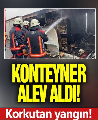 Konteyner alev aldı! Malatya’da yangın